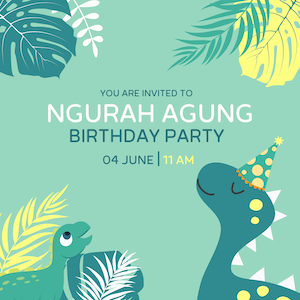 Bday Party Invitation Ngurah Agung
