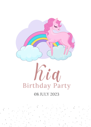 Kia  B’day Party Invitation