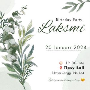 Laksmi Birthday Invitation