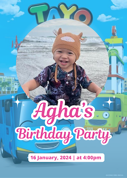 Undangan Ulang Tahun Agha