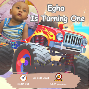 Egha B’day Party Invitation